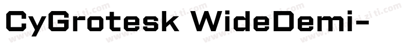 CyGrotesk WideDemi字体转换